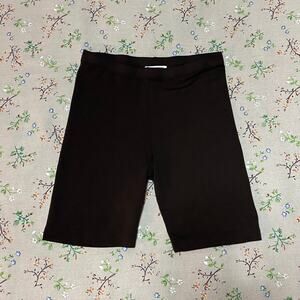 Cotton Citizen Milan Biker Short Dark Brown Small Cotton Terry Stretchy Cozy